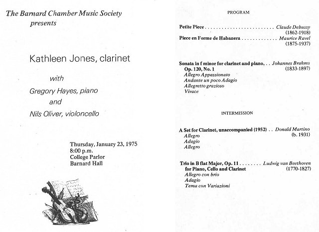Recital Jan. 23 1975